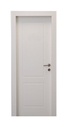 דלת 2 מרובעים לבן
